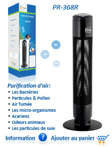 Purificateurs d'air avec ioniseur PR-368RR Purificateurs d'air avec ioniseur